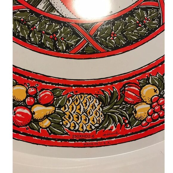 Vintage Christmas Holiday Tin Tray Retro Hallmark Xmas Decor Kitschy Cute USA - Picture 5 of 7
